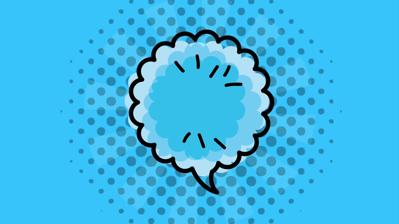 pop art habla animado de burbuja hd