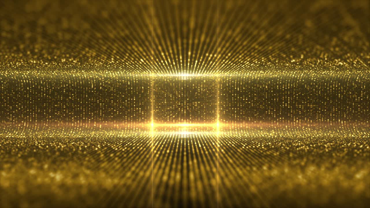 미래의 황금 입자 무대 조명 배경