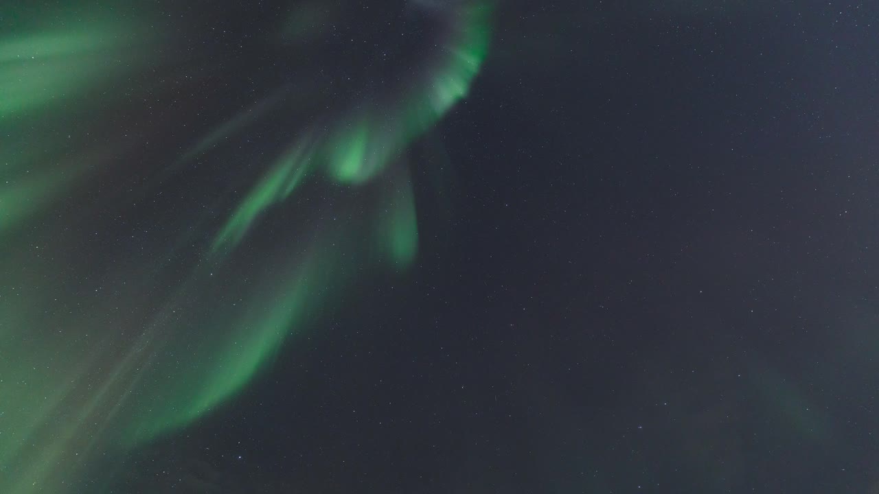 Extremely beautiful northern lights. Timelapse