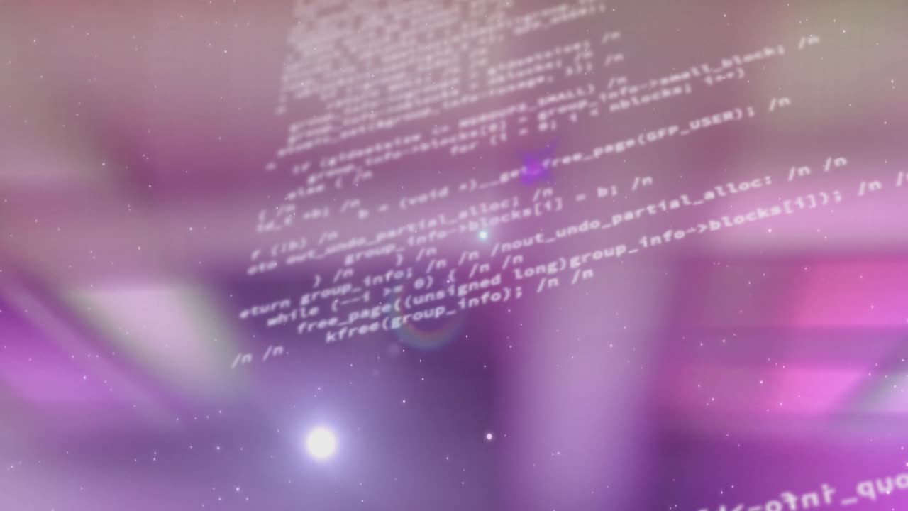 анимация обработки данных на размытом фоне