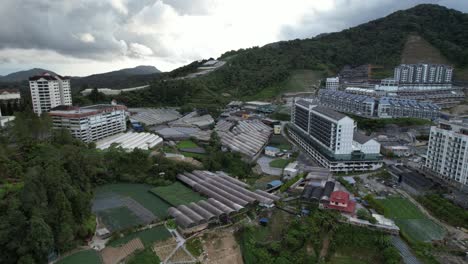 general landscape view of the brinchang district within the cameron highlands area of malaysia