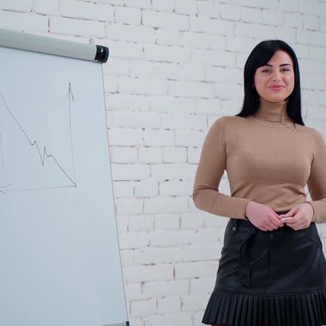 woman using whiteboard