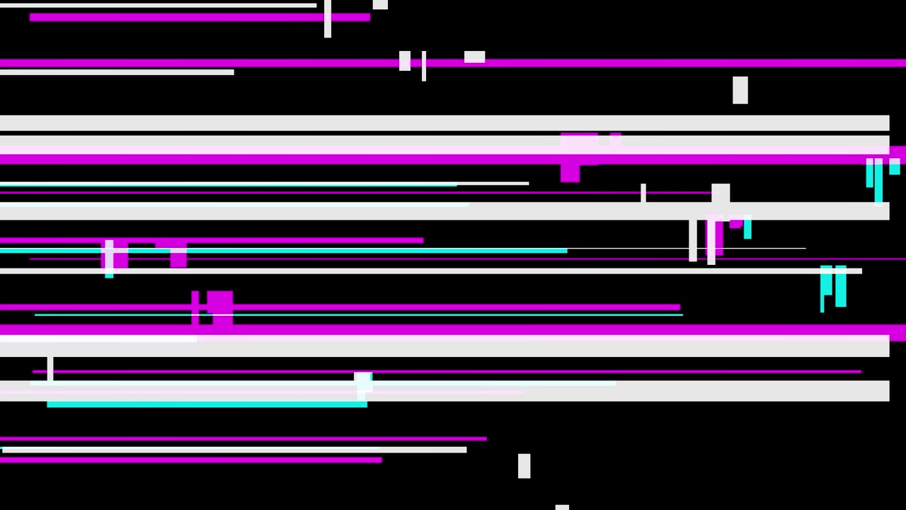 Digitaler Glitch-Effekt mit horizontalen Linien und lebendigen Farben