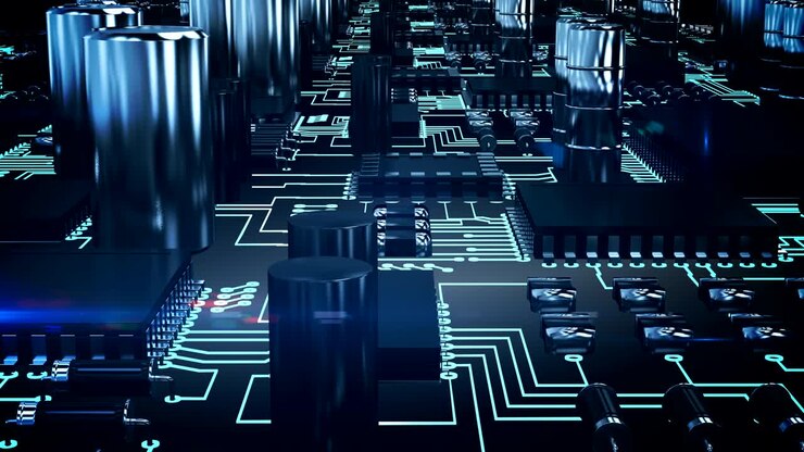 Close-up of electronic circuit board