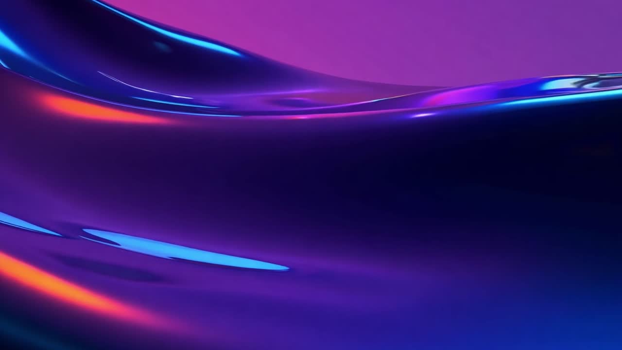 Abstract Liquid Metallic Surface with Neon Colors