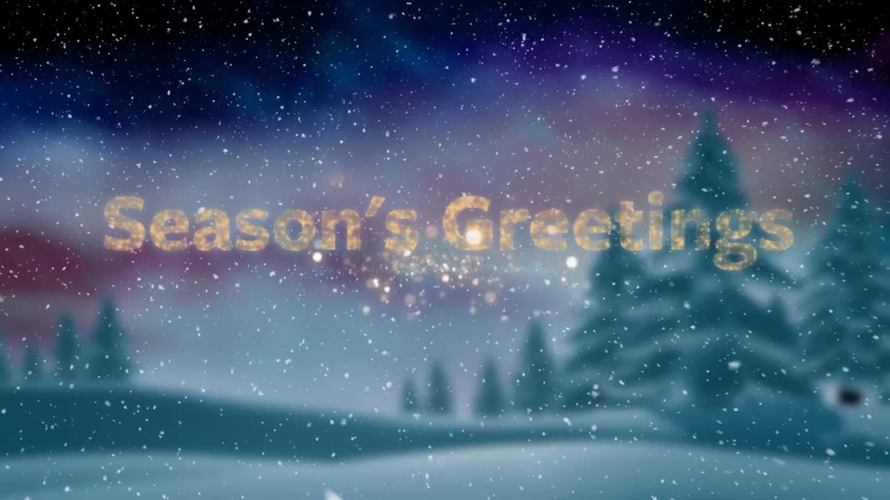 계절 인사 문자 불꽃놀이가 폭발하는 눈 겨울 풍경에 떨어지는