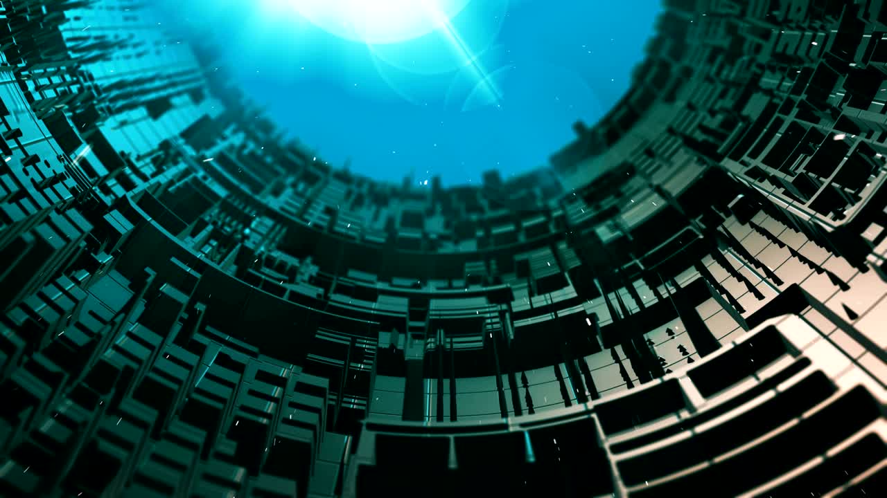 vista desde la nave espacial al espacio abierto. estación espacial en el universo.