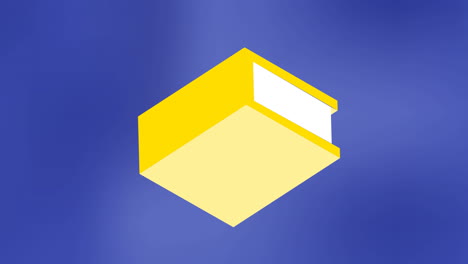 animación digital de múltiples iconos de libros amarillos flotando contra un fondo azul