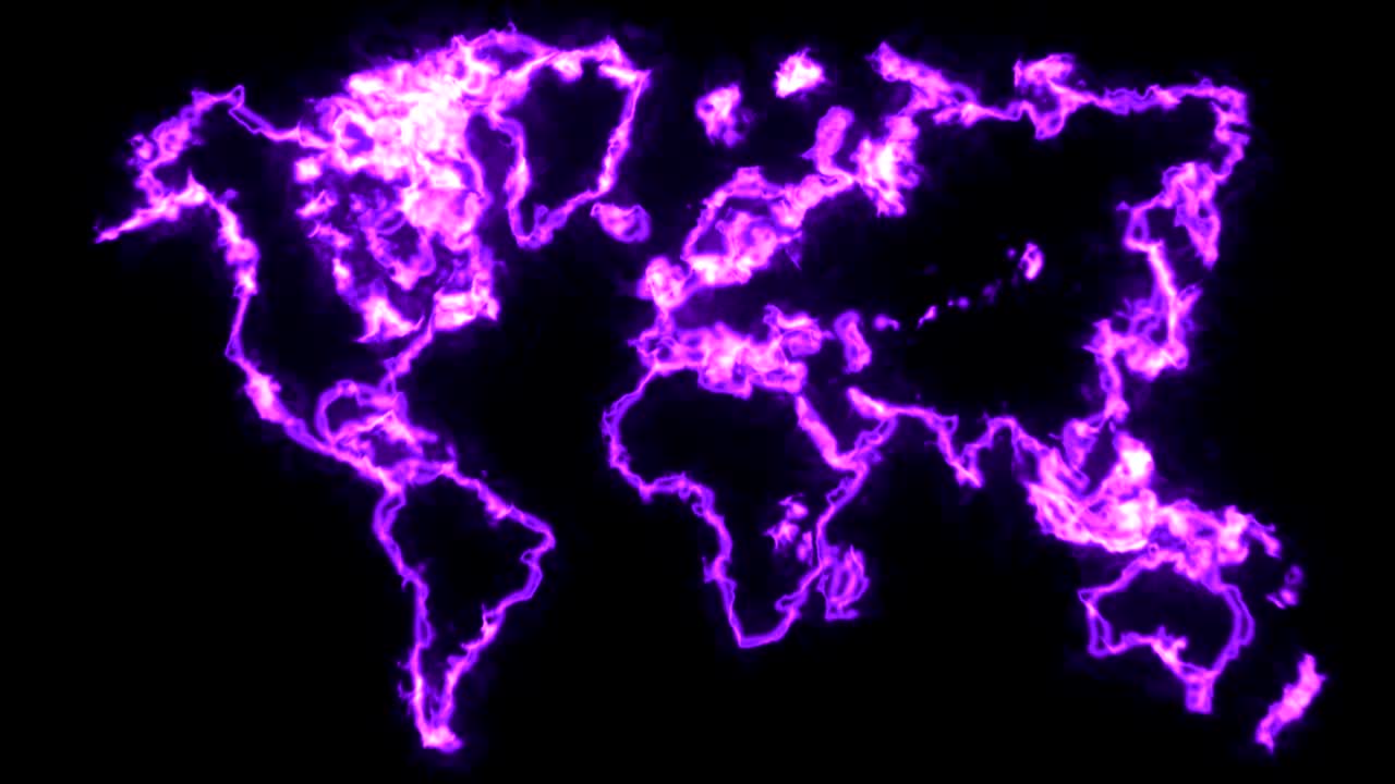fondo abstracto con mapa del mundo futurista