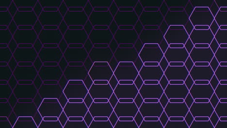 Seamless-neon-purple-hexagons-pattern-on-black-gradient