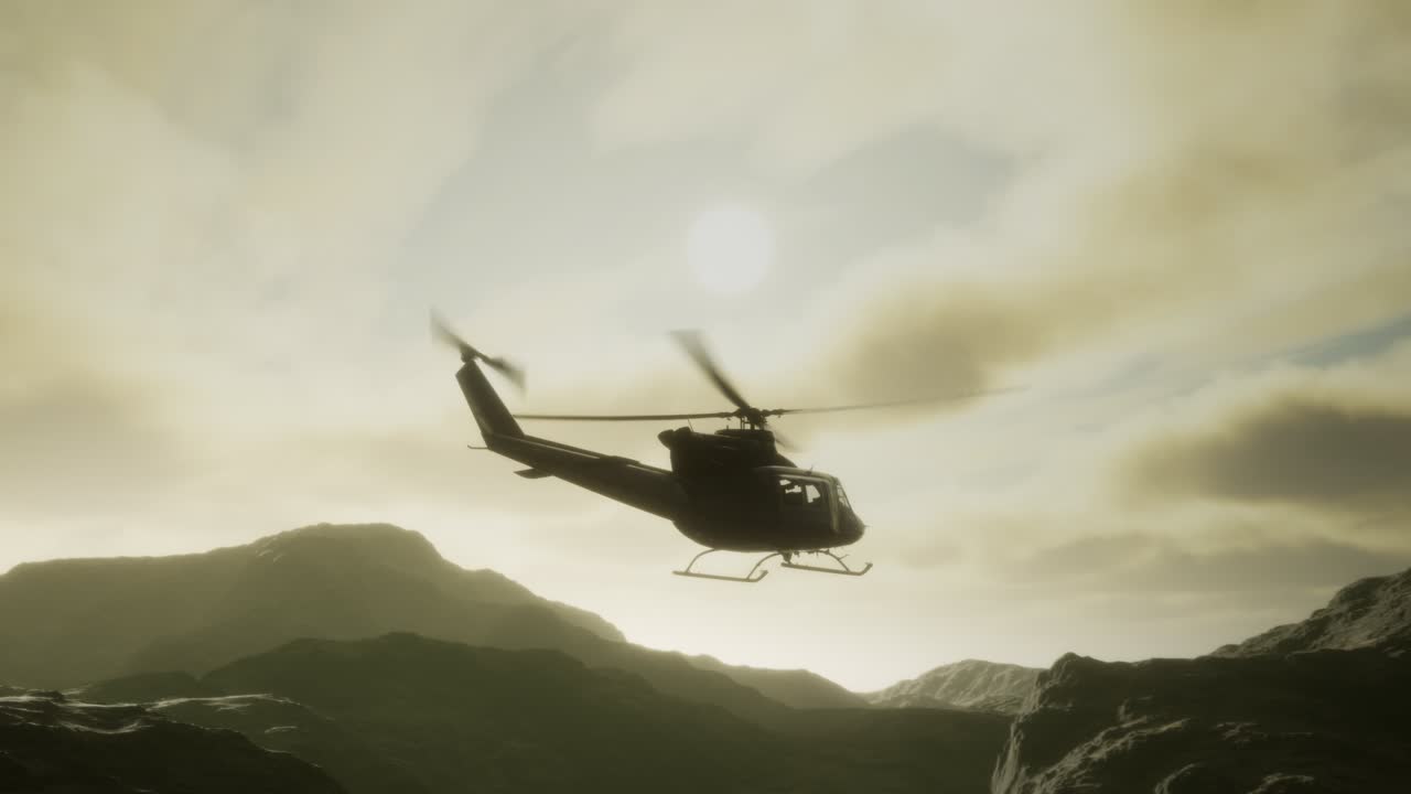 helicóptero militar de los estados unidos en vietnam.