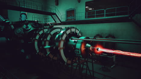 electric plasma in futuristic reactor