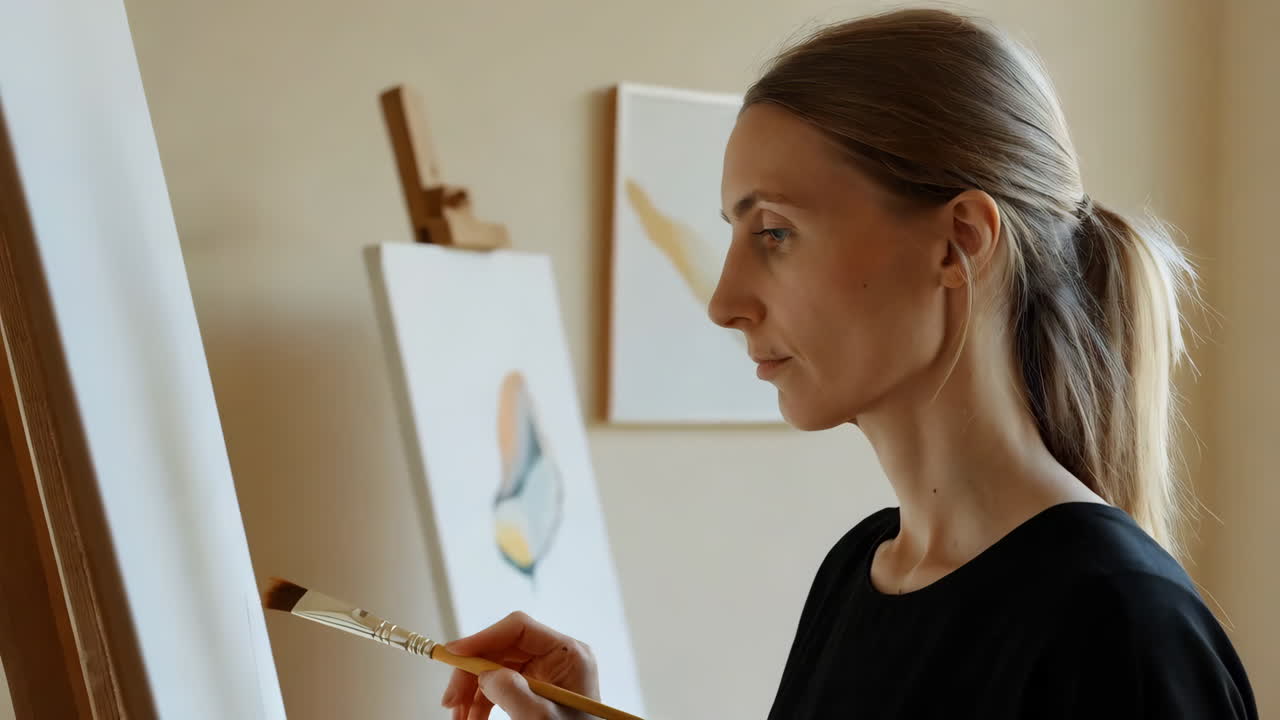 기둥 위 에 있는 여자 그림