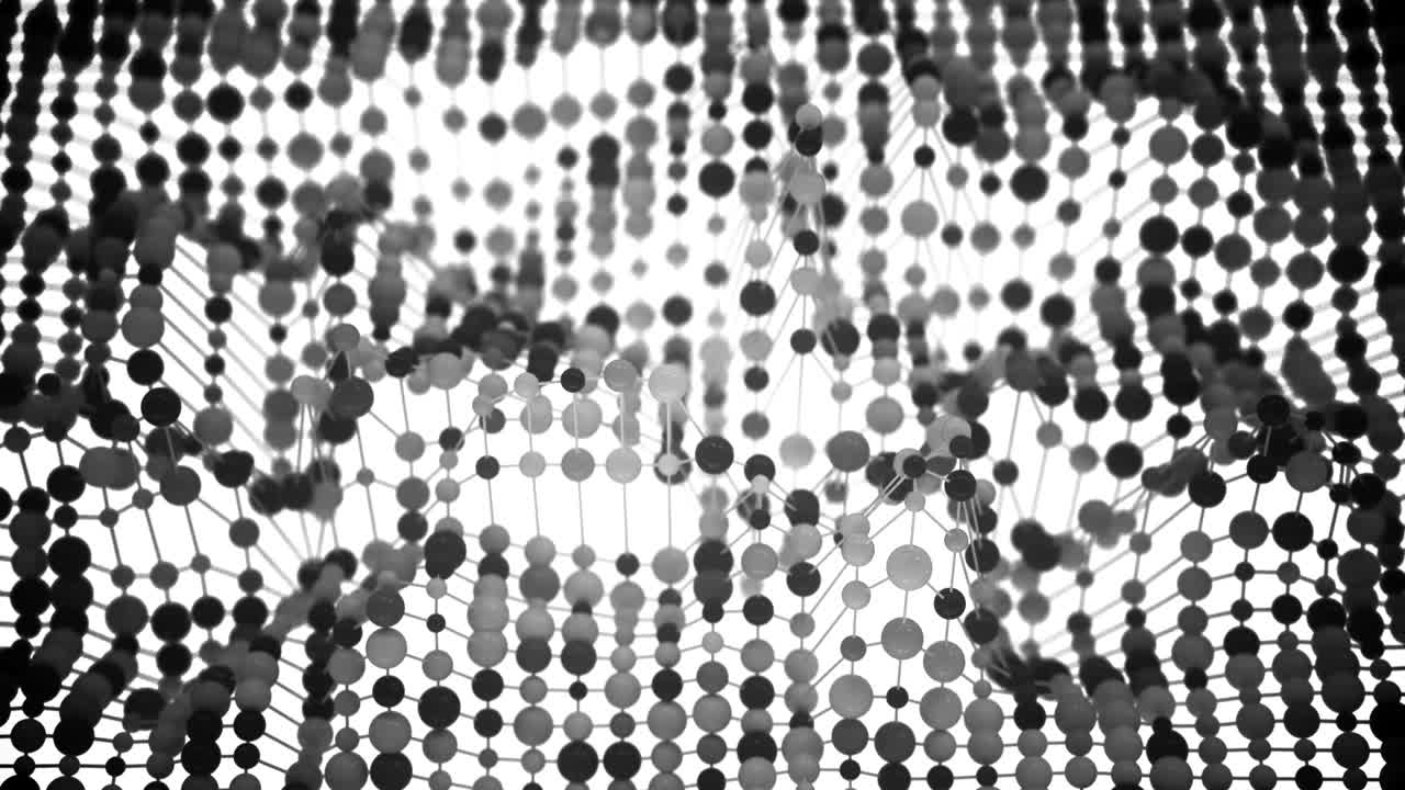 la malla de moléculas de la red 4k.