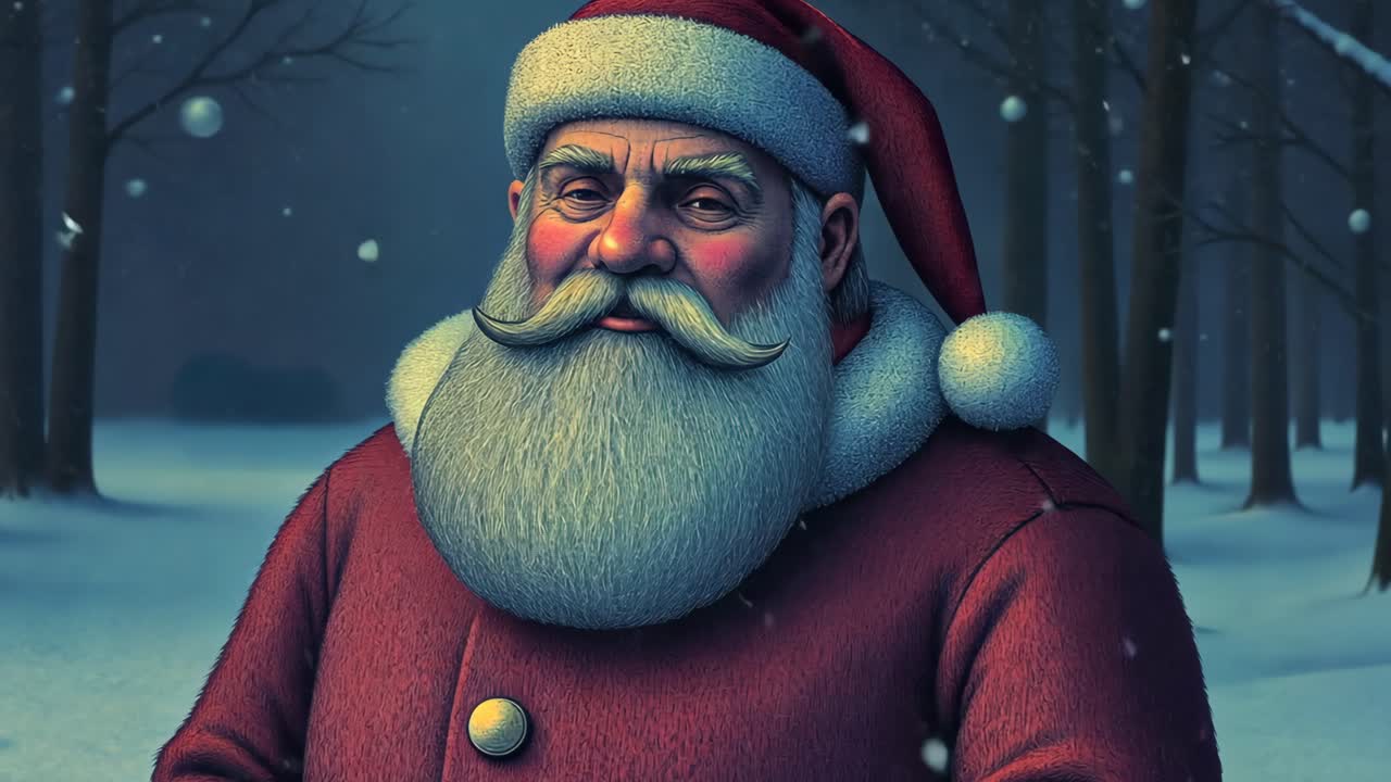 겨울의 숲에서 산타클로스