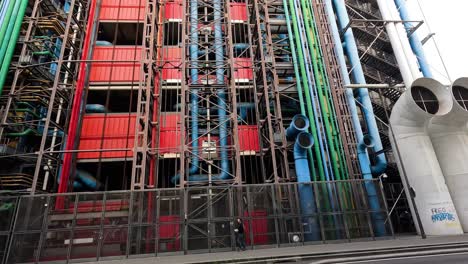 colorful pipes and structures at centre pompidou