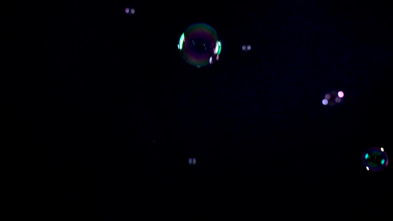 Soap bubbles shot on studio.