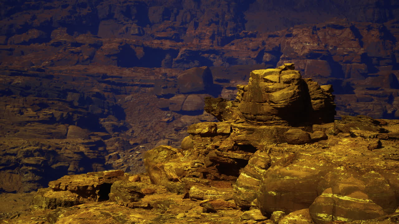Rock Formations in a Canyon