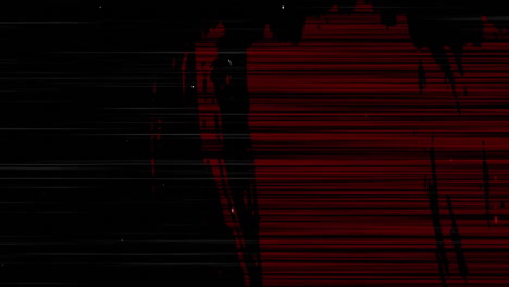 red and black glitch animation with horizontal lines and abstract shapes