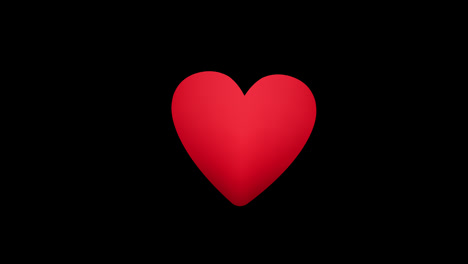 Rotes-Herz-Symbol-Loop-Animationsvideo,-Transparenter-Hintergrund-Mit-Alphakanal