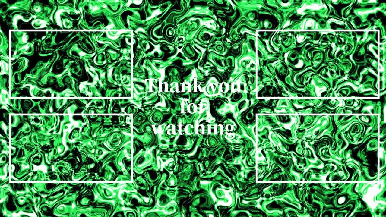 액체 금속 이동 엔드 카드 엔딩 스크린 모션 그래픽