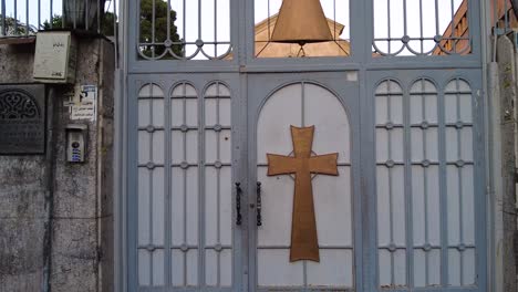 Christian-catholic-church-in-Iran-Tehran-down-town-old-city-historical-street-of-30-tir-in-middle-east-Asia-in-sunset-time-early-morning-in-a-cobble-stone-walkway-visit-tourist-attraction-scenic-view