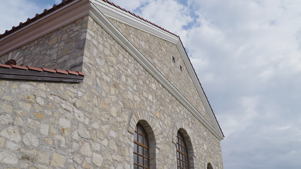 Ancient Stone Building Facade