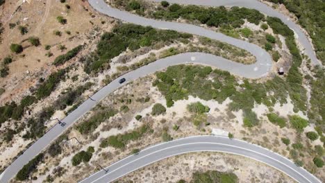 Camino-Torcido-Con-En-Las-Montañas-De-Grecia