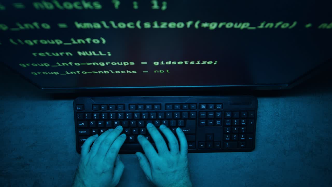 persona codificando en una computadora