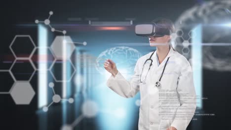 animation of female doctor using virtual reality headset