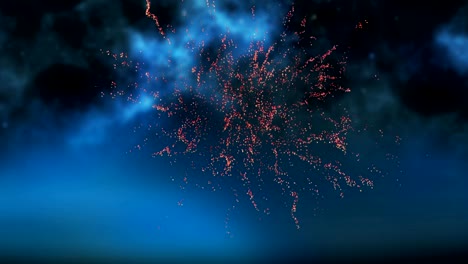 fuegos artificiales en el cielo