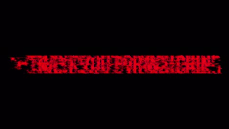 gracias por ver el efecto de texto de glitch con animación de bucle brillante de color rojo. 4k 3d canal alfa aislado pro res 4444 bucle sin costuras gracias por ver el elemento de efecto de texto glitch.