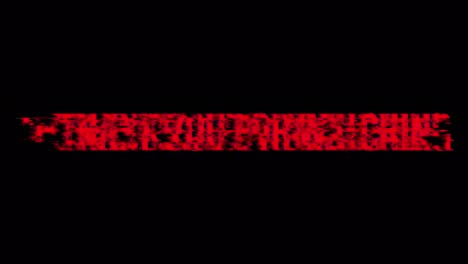 thank you for watching glitch text effect with red color glowing loop animation. 4k 3d isolated alpha channel pro res 4444 seamless loop thank you for watching glitch text effect element.