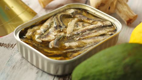 canned sardines with olive oil