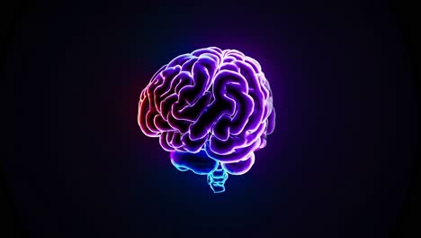 glowing human brain visualization