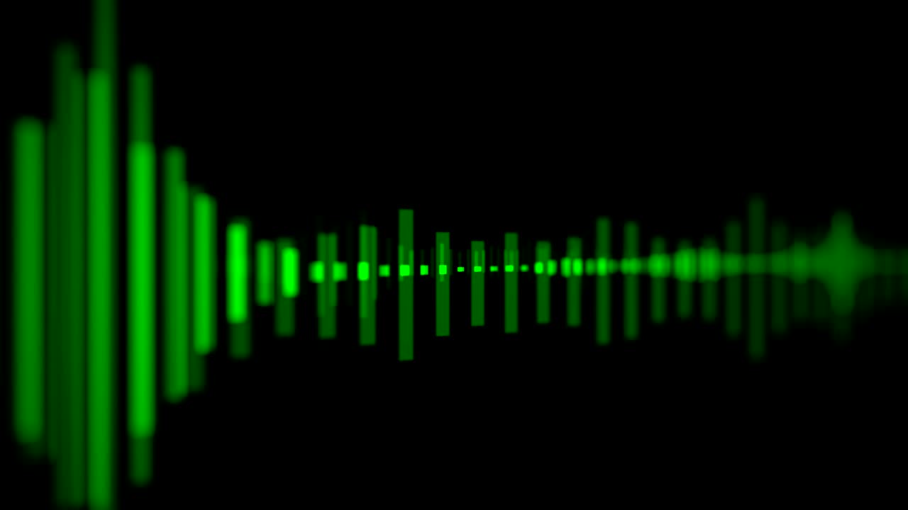 onde sonore astratte. animazione a loop renderizzata in 3d.