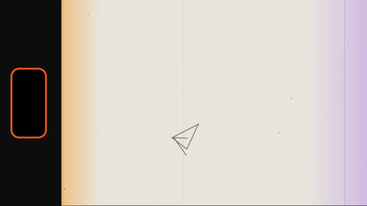 Vintage Film Frame Overlay with Abstract Geometric Line Animations