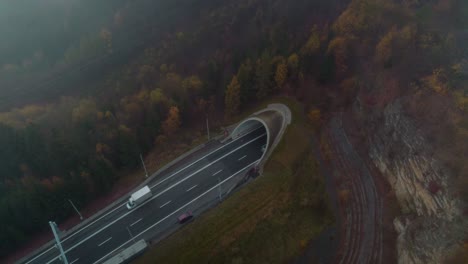 hrebec tunnel in the moravska trebova in the czech republic