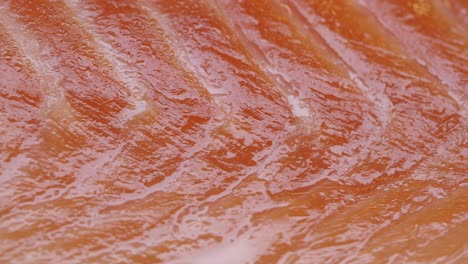 close-up of smoked salmon