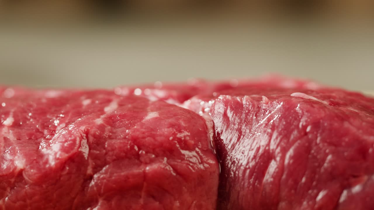 Close-up of Raw Beef Steak