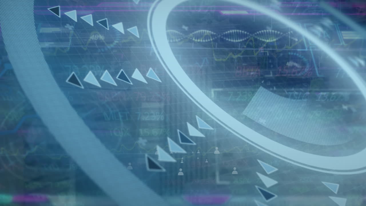 Animation of scope scanning and financial data processing