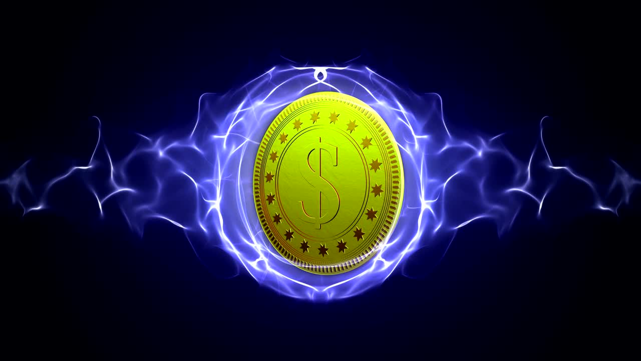 animación de dinero de moneda de dólares, con canal alfa