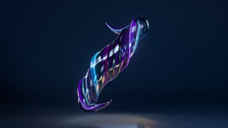 abstract 3d render of a twisted letter j