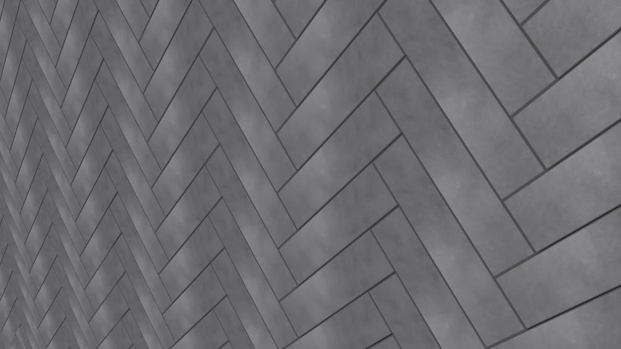 3d 헤링본 스타일의 건물 블록이 녹색 배경에 있습니다.