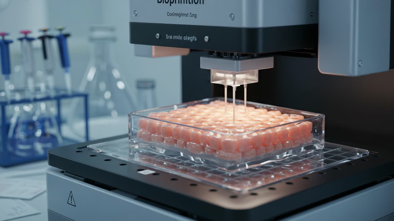 Advanced Laboratory Equipment in Action: Monitoring Precise Liquid Handling with a Bioprinter for High-Throughput Applications in Biomedical Research