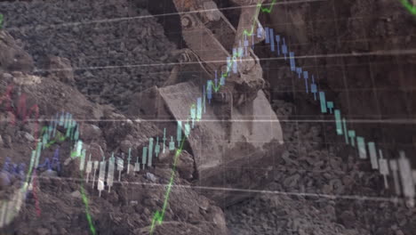 animation of financial data processing over digger