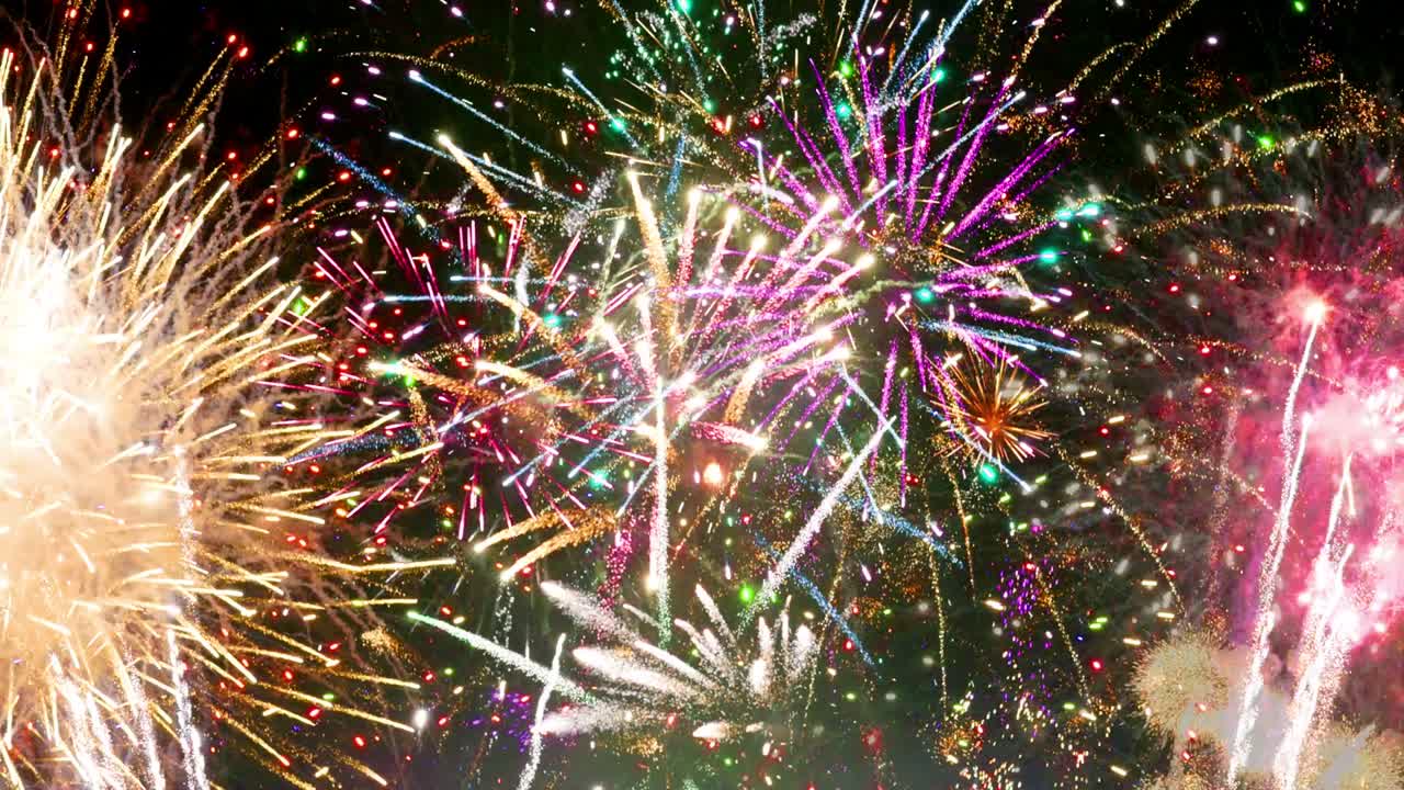 espectáculo de fuegos artificiales - agudo vibrante limpio 4k uhd bucle