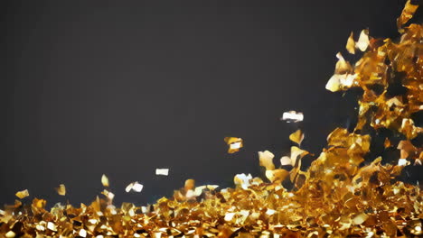 golden confetti shower