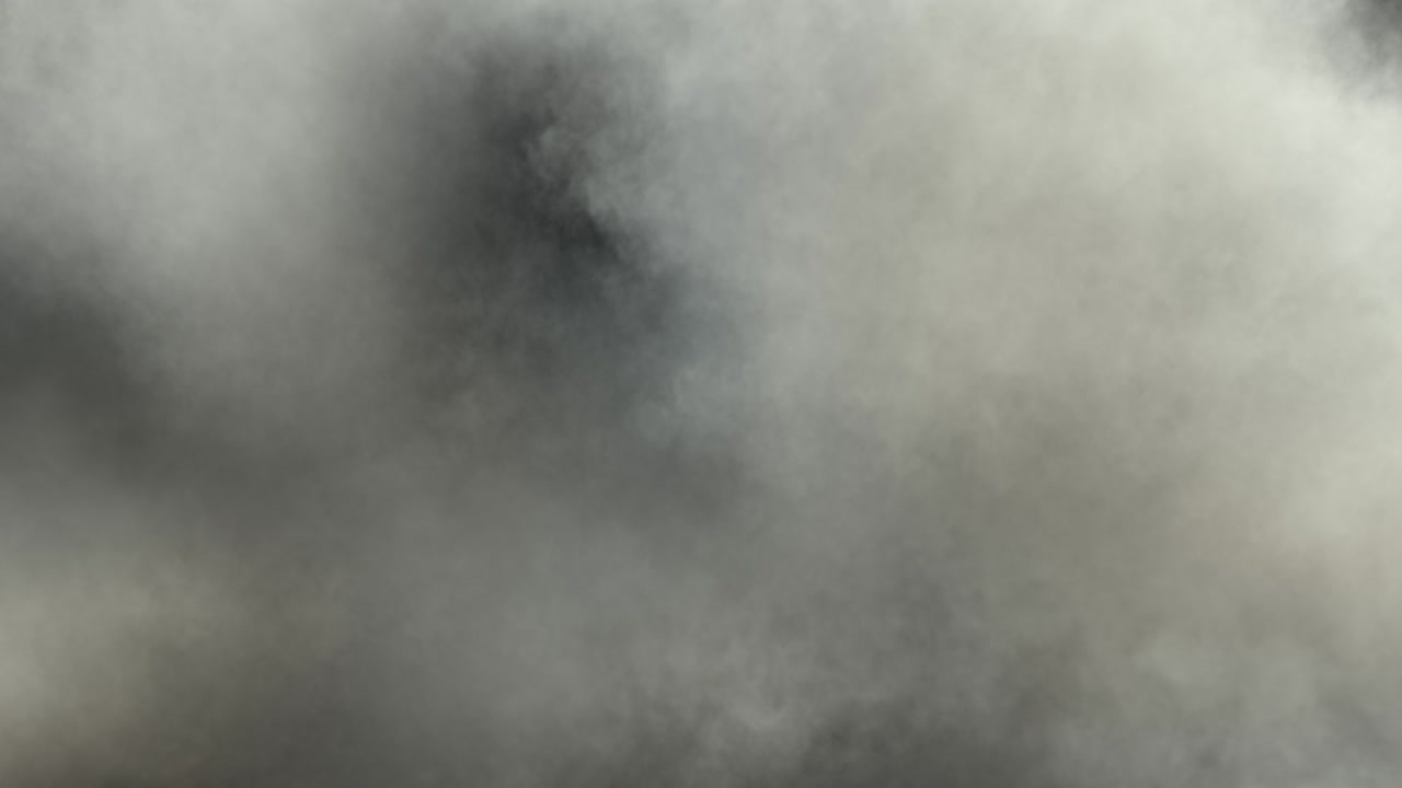 Spreading smoke, wiping frame from down to top.