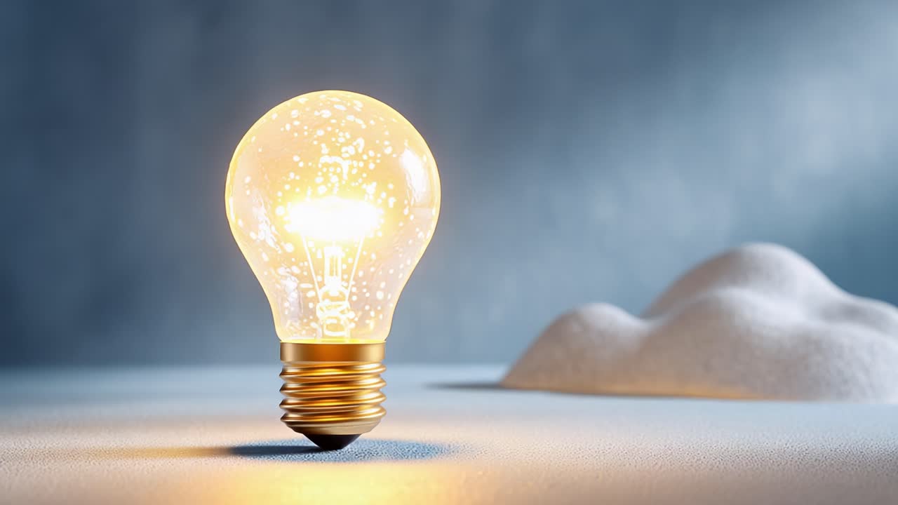 A Glowing Journey: Transformative Illumination from a Light Bulb Captured Across Two Frames, Displaying the Transition from Water Droplets to a Warm Radiance